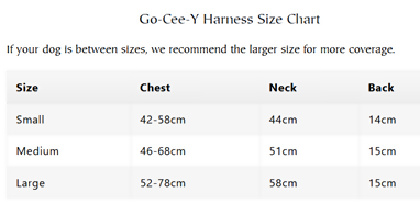 Go-Cee-Y Harness Sizing